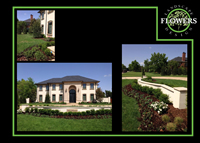 Landscape design and installation with stucco garden walls.