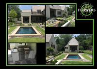 Landscape, flagstone, outdoor kitchen and brick installations.